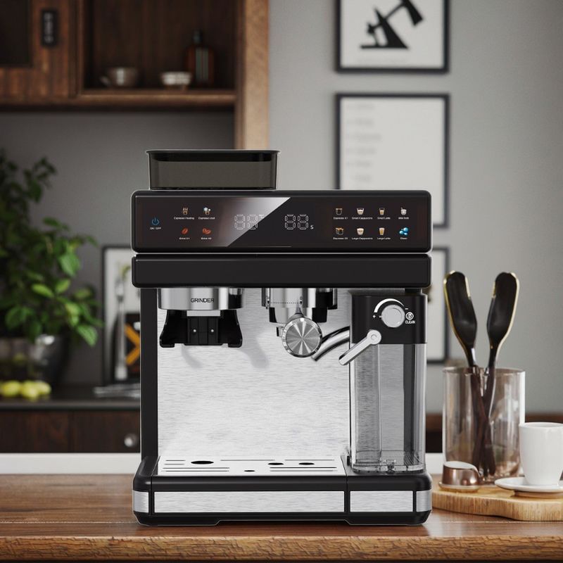 Professionele elektrische espresso koffiezetapparaat krachtige 15/20bar drukpomp cappuccino latte molen gemaakt van duurzaam plastic