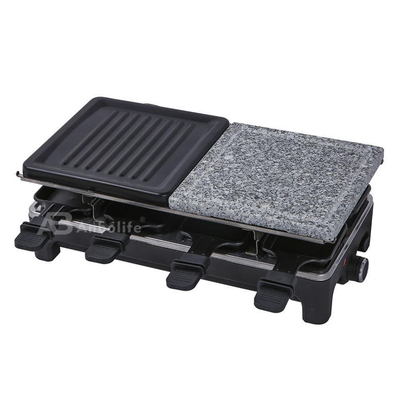 Anbolife 1500W Elektrische Raclette Grill met Anti-Aanbaklaag