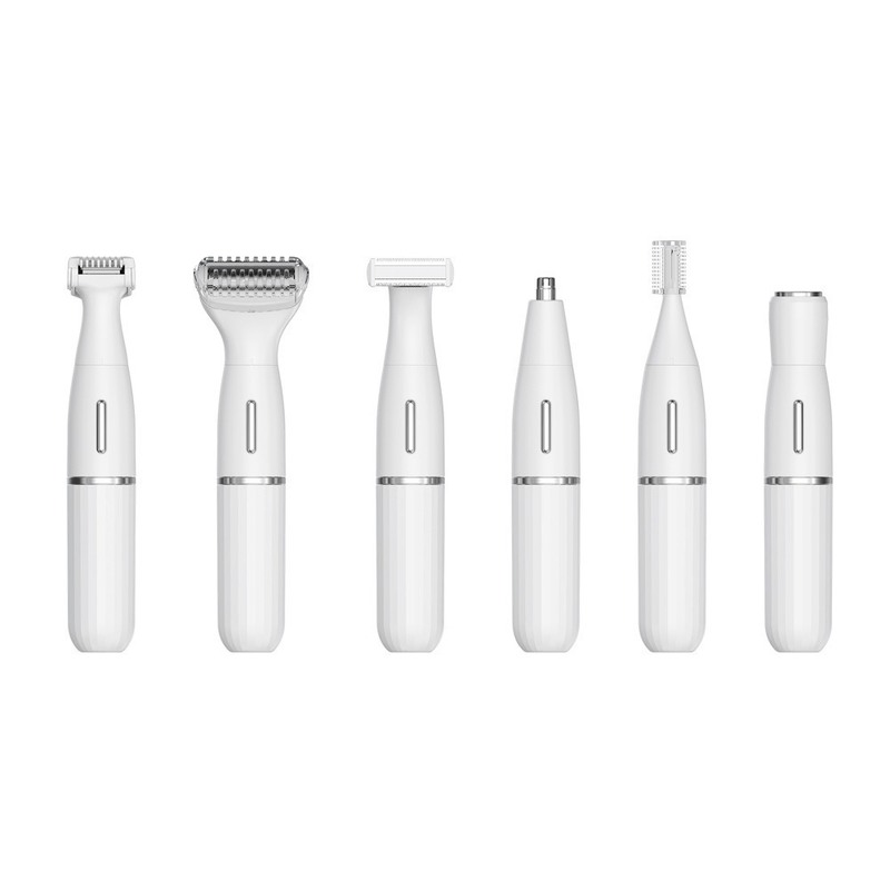 Zes-in-één multifunctionele elektrische scheerapparaat met USB-opladen Volledig waterdicht voor het knippen van wenkbrauwen en huishoudelijk gebruik